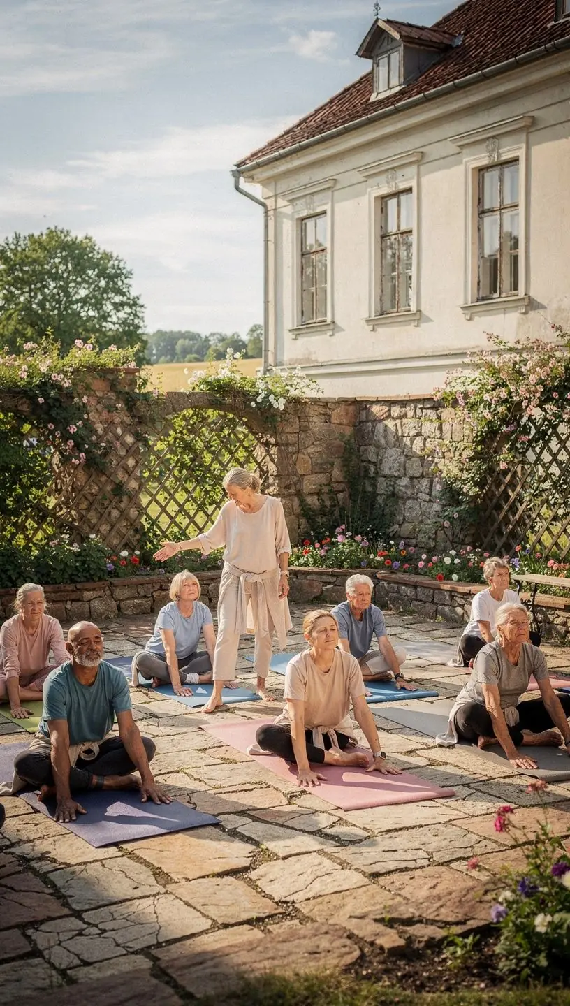 Sieviete, kas veic vieglu stiepšanās vingrinājumu, lai uzlabotu locītavu kustīgumu.